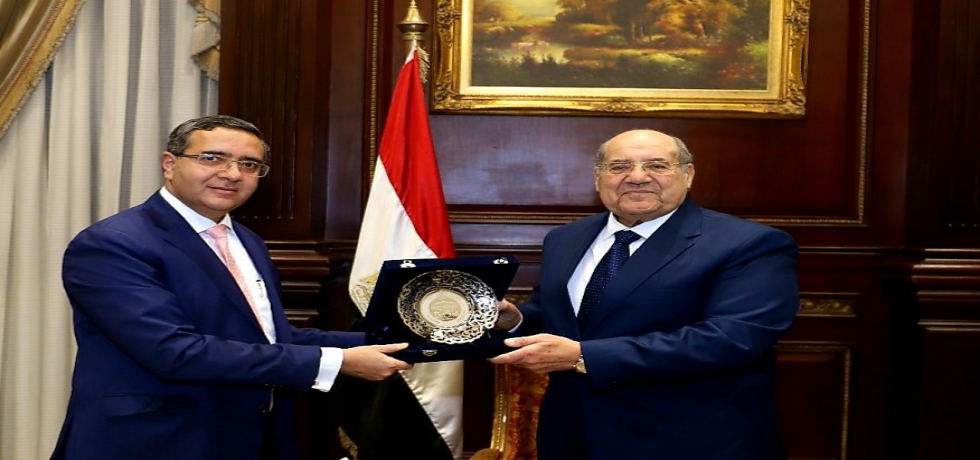 Ambassador Ajit Gupte called on H.E. Counselor Abdul Wahab Abdel Rajek, Speaker of the Senate of Egyptian Parliament on 13 December 2021